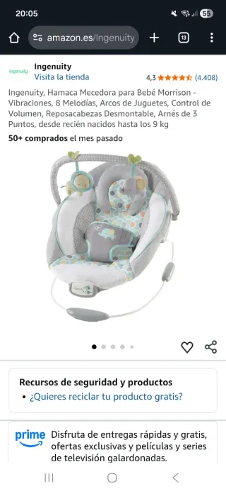 Mecedora Ingenuity Morrison Vibración