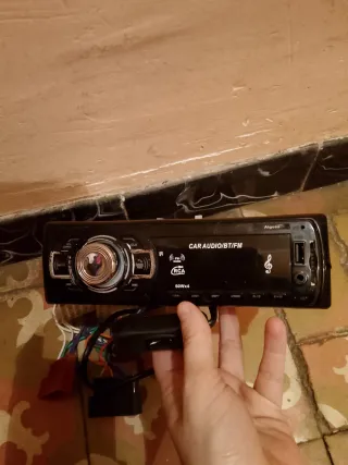 Radiocasete Coche Negro/Plata