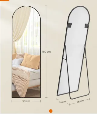 Specchio SONGMICS a figura intera curvo 160x50