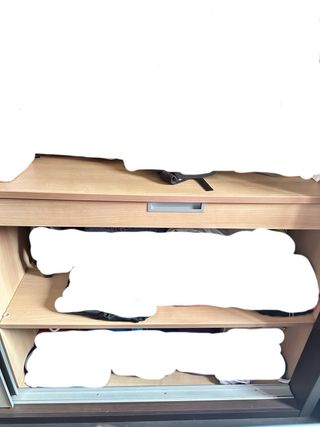 Armario 2 puertas correderas cristal y madera, +++