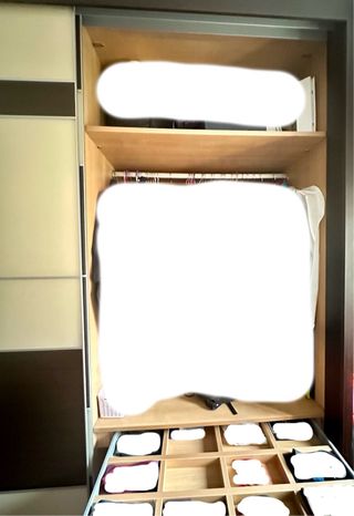 Armario 2 puertas correderas cristal y madera, +++