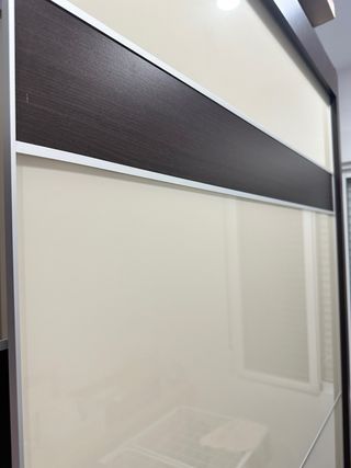 Armario 2 puertas correderas cristal y madera, +++