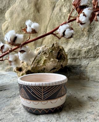 Vaso ceramica artigianale decorato