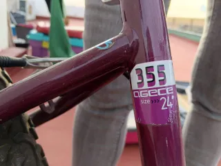 Bicicleta AGECE morada de 24 pulgadas
