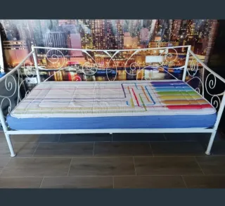 Diván sofá cama forja blanco