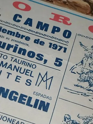 Almodóvar del Campo cartel toros 1971