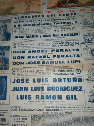 Almodóvar del Campo cartel toros 1971