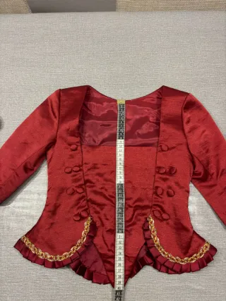 Corpiño Fallera Niña Rojo y Dorado