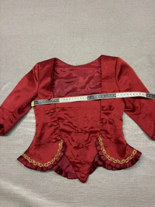 Corpiño Fallera Niña Rojo y Dorado