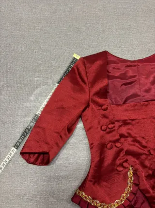 Corpiño Fallera Niña Rojo y Dorado