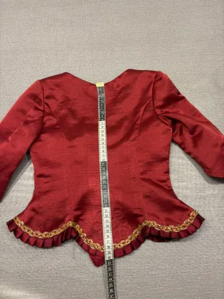 Corpiño Fallera Niña Rojo y Dorado