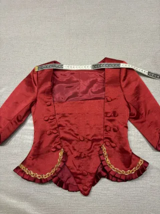 Corpiño Fallera Niña Rojo y Dorado
