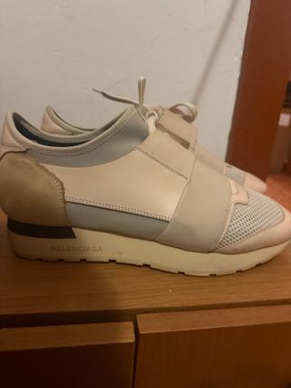 Zapatillas Balenciaga Race Runner Beige