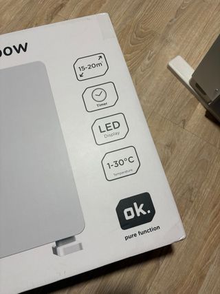 Estufa eléctrica ok. blanca