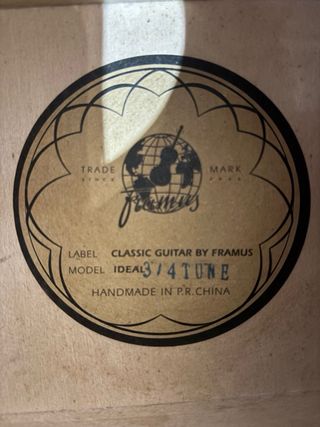 Guitarra Framus Ideal 3/4 como nueva + funda Rockb