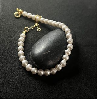 Pulsera Plata 925 Perlas Cristal Austriaco