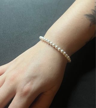 Pulsera Plata 925 Perlas Cristal Austriaco