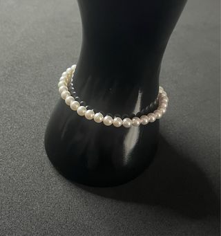 Pulsera Plata 925 Perlas Cristal Austriaco