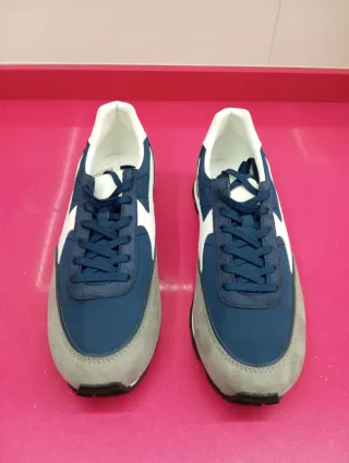Zapatillas Zara Hombre Azul y Gris