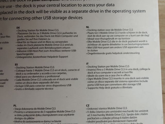 Freecom CLS Dock 3 Porte USB 2.0 nuovo mai usato