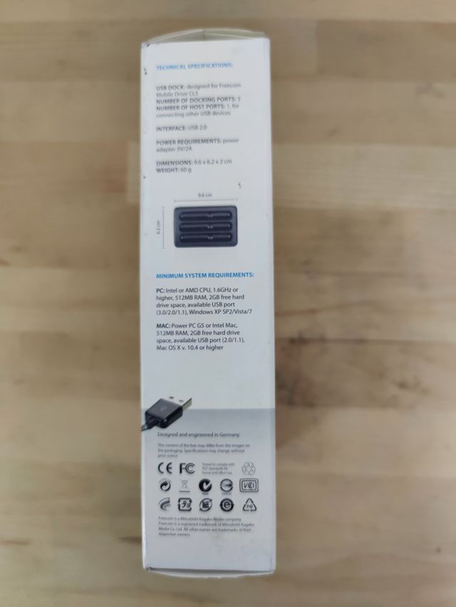 Freecom CLS Dock 3 Porte USB 2.0 nuovo mai usato