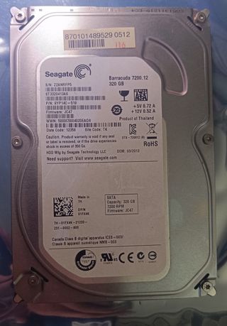 Disco Duro Seagate Barracuda 320GB SATA