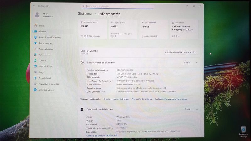 Torre Gaming i5 12400F RTX 16GB M.2 1TB Nueva. afbeelding 6