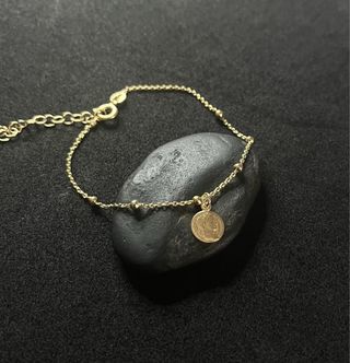 Pulsera Plata 925 con Moneda y Esferas