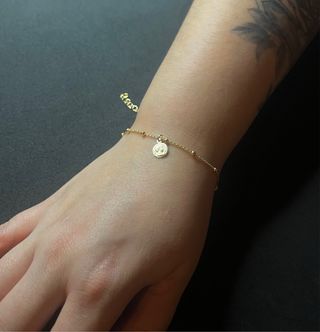 Pulsera Plata 925 con Moneda y Esferas