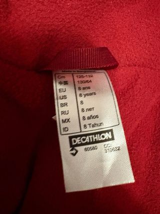 Buzo Nieve Niño 8-9 Años Rojo y Azul