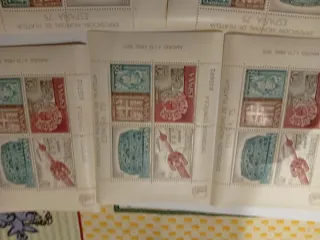 5 Hojas Bloque España 75 Filatelia