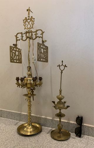 Lámparas antiguas de bronce