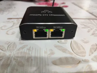 Switch ethernet Splitter Rj45 1000Mbps 1x2