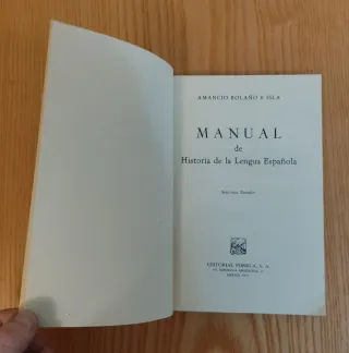 MANUAL DE HISTORIA DE LA LENGUA ESPAÑOLA