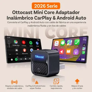 Ottocast Mini Core 2026 Adaptador CarPlay Inalámbr