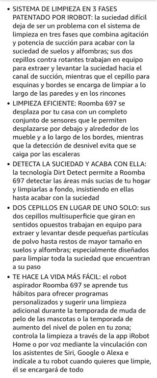 Robot Aspirador Roomba 697 Poco Uso