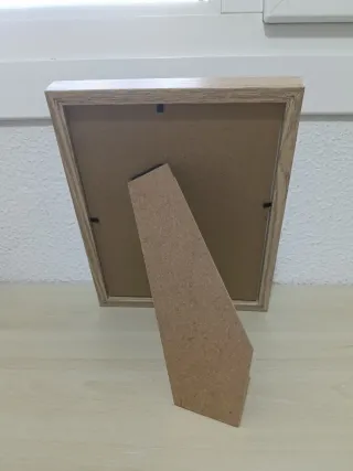 Marco de fotos madera y blanco 22 Largo 17 ancho