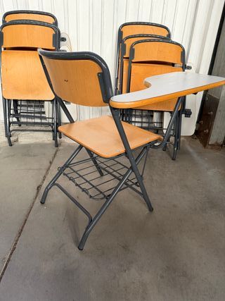 Silla con pala madera y metal