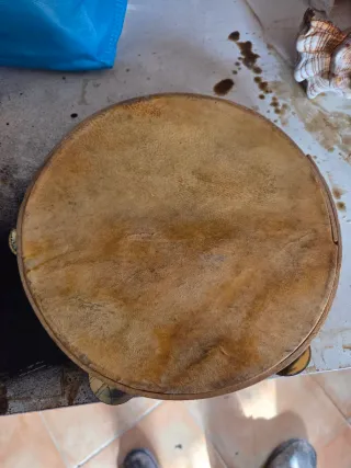 Pandereta Antigua Madera