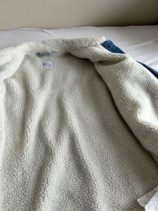 Cazadora vaquera Bershka borreguito oversize XS