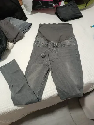 Pack 3 Pantalones Pitillo Premamá Gris