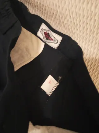 Traje de comunión militar azul y dorado