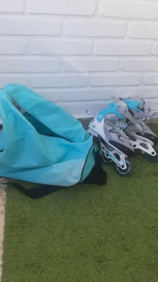 Patines en línea niña turquesa