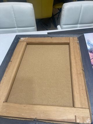 2 quadri a olio con fiori rosa e blu