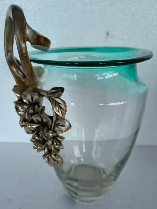 Vaso cristallo decorato floreale