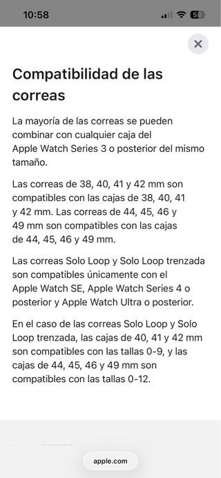 Correa Apple original hebilla moderna