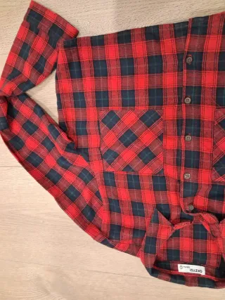 Camisa corta a cuadros Okeysi