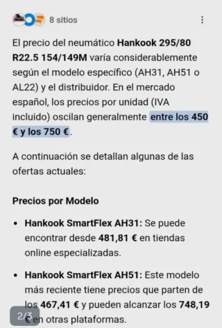 Neumáticos CAMION 295/80 R22.5 154-149M 16L