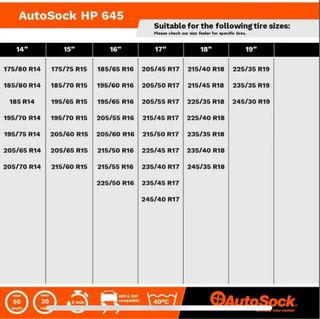 Cadenas fundas nieve Auto Sock 645