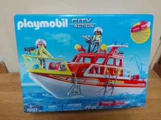 PLAYMOBIL BARCO BOMBEROS CITY ACTION 70147 "NUEVO